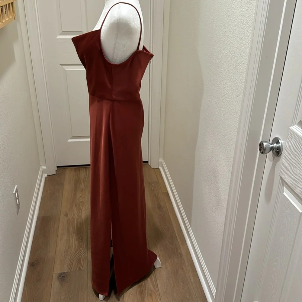 BHLDN Cali Satin Charmeuse Midi Dress - Picture 4 of 13